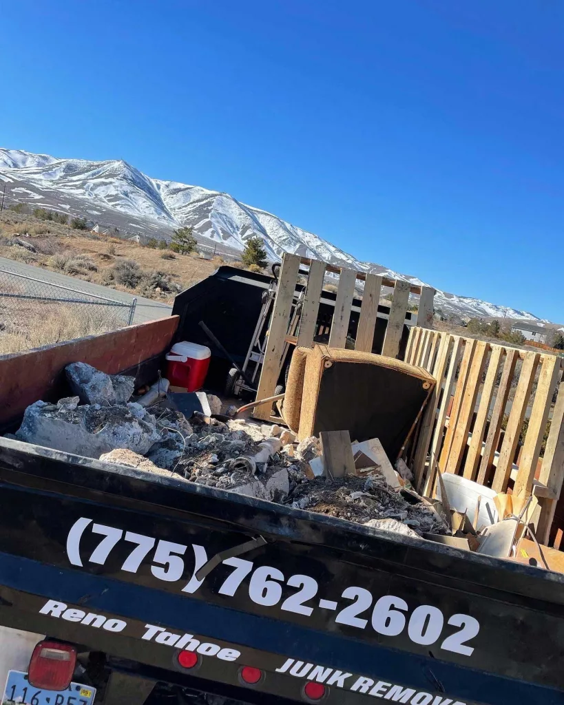 Reno Tahoe Junk Removal Truck full of concrete